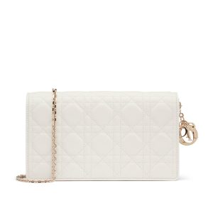 Dior Lady Dior Pouch in Latte Cannage Lambskin