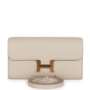 Hermes Constance Wallet To Go Beton Evercolor Gold Hardware