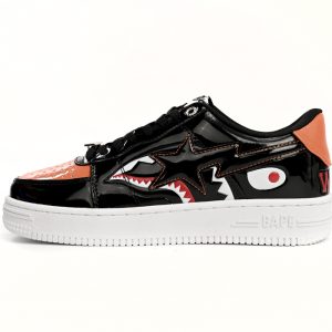 # Shoes A Bathing Ape Bape Sta Low Mad Shark Black Orange 1H30191005-BLK
