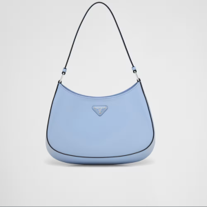 Prada Cleo brushed leather shoulder bag - Celeste
