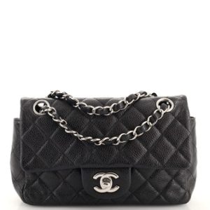 Chanel Classic Single Flap Bag Quilted Caviar Mini